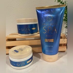 NWT Bath & Body Works True Blue Spa Pedicure Bundle. Foot Soak & Creams.